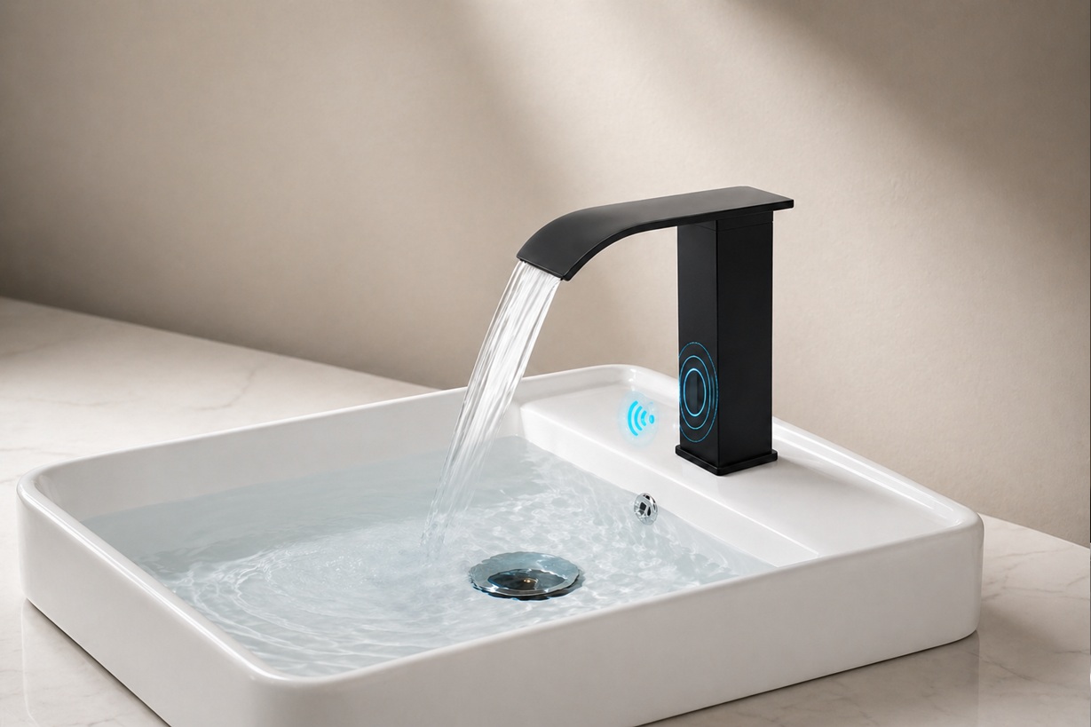 Touchless Sensor Faucets with infrared detection for public restrooms